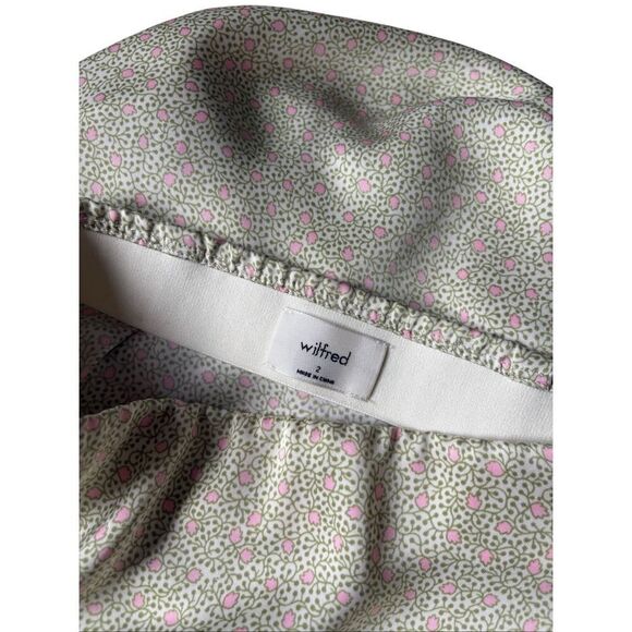 Aritzia Wilfred Sonnet ditsy Floral Lace Skirt size 2 Green - Picture 5 of 14